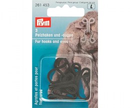 Fur hook-and-eyelet fastenings black PRYM 261453